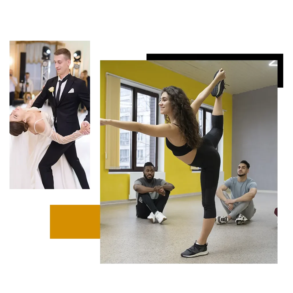 Pareja de novios ensayando coreografía personalizada en Lima